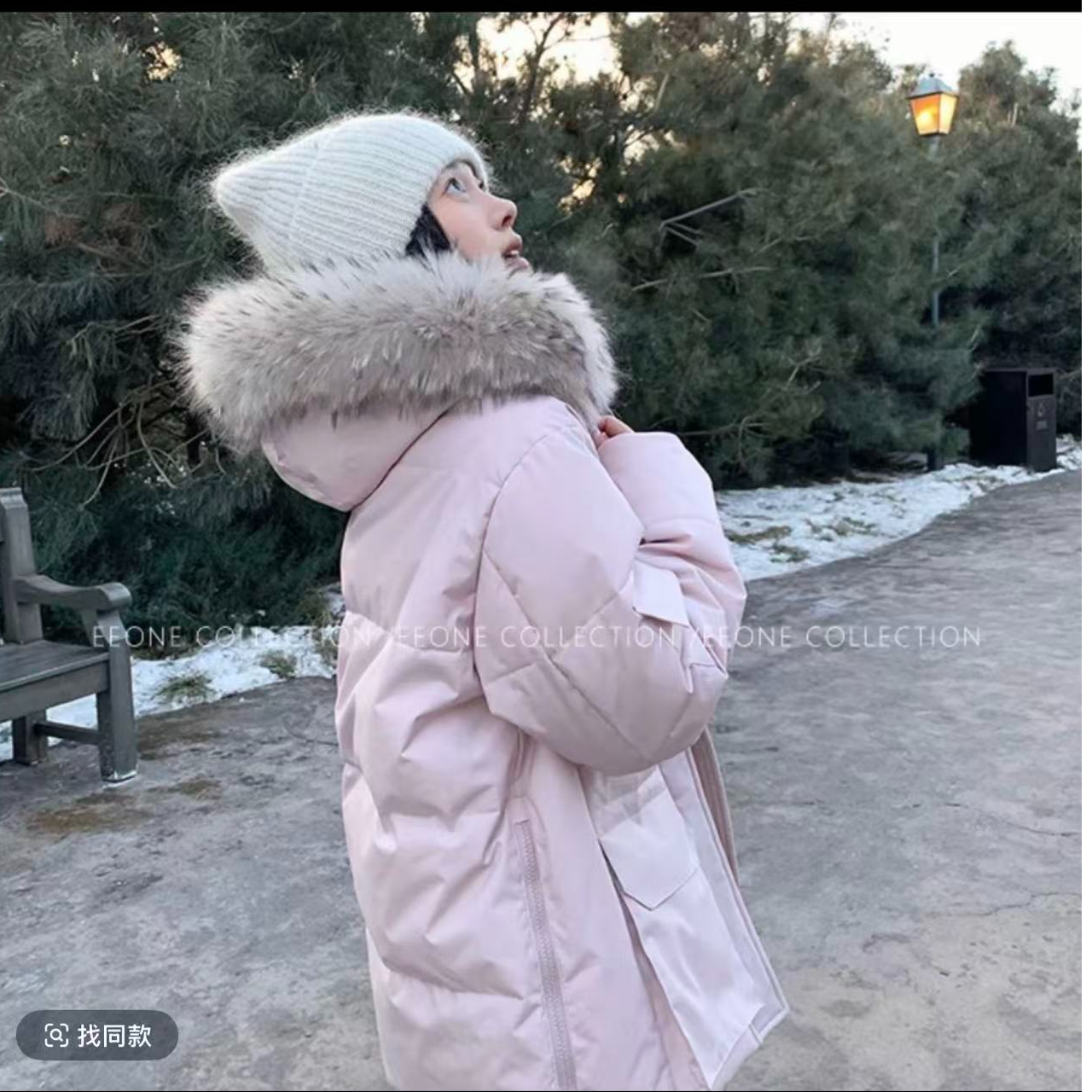 25年冰岛鹅加厚白鸭绒反季清仓貉子毛派克服-{小小}