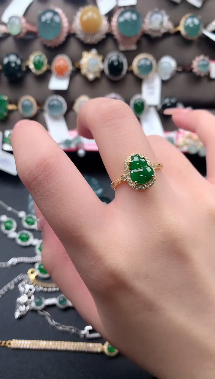 【闪购商品】翡翠戒指银S925镶嵌541241