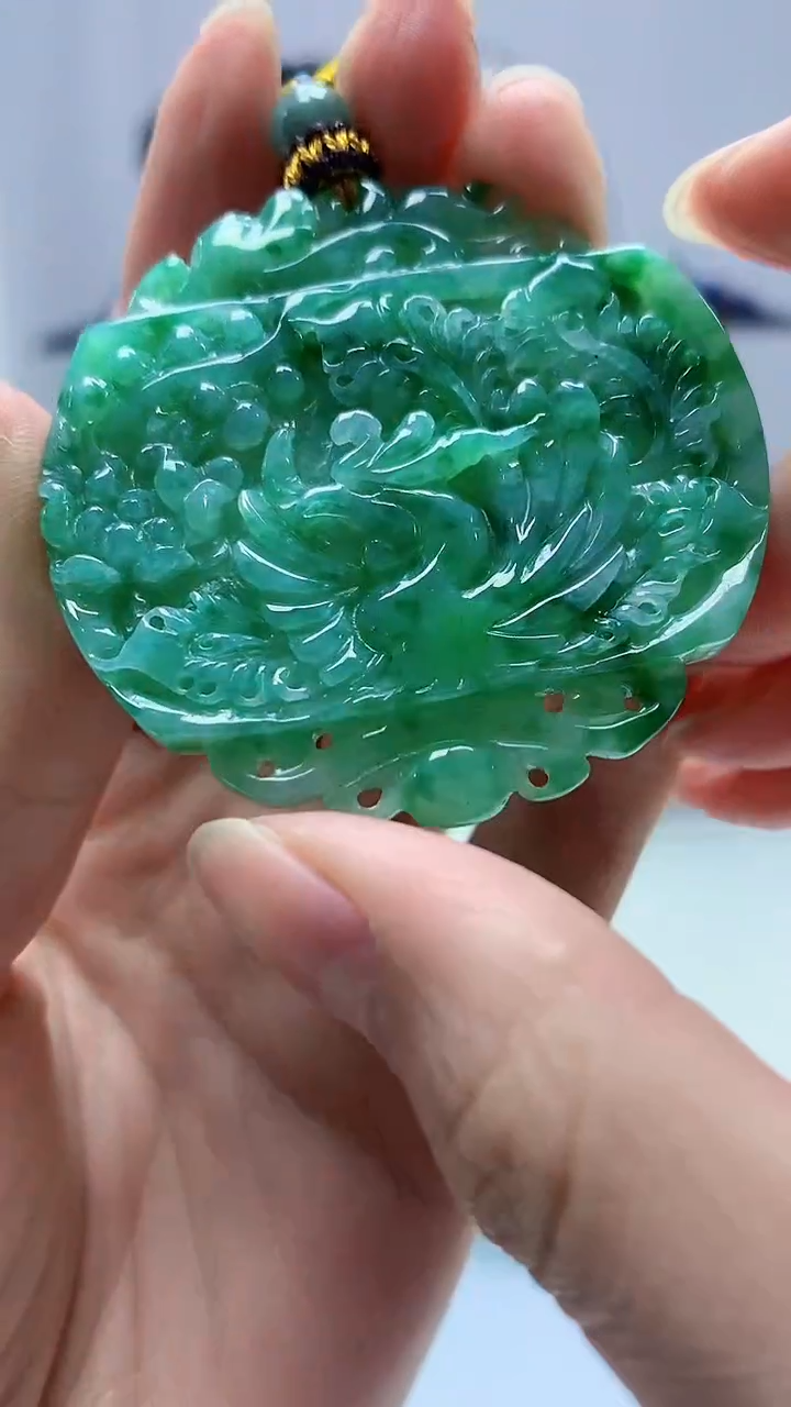 【闪购商品】定制翡翠未镶嵌4969zm-毛货挂件