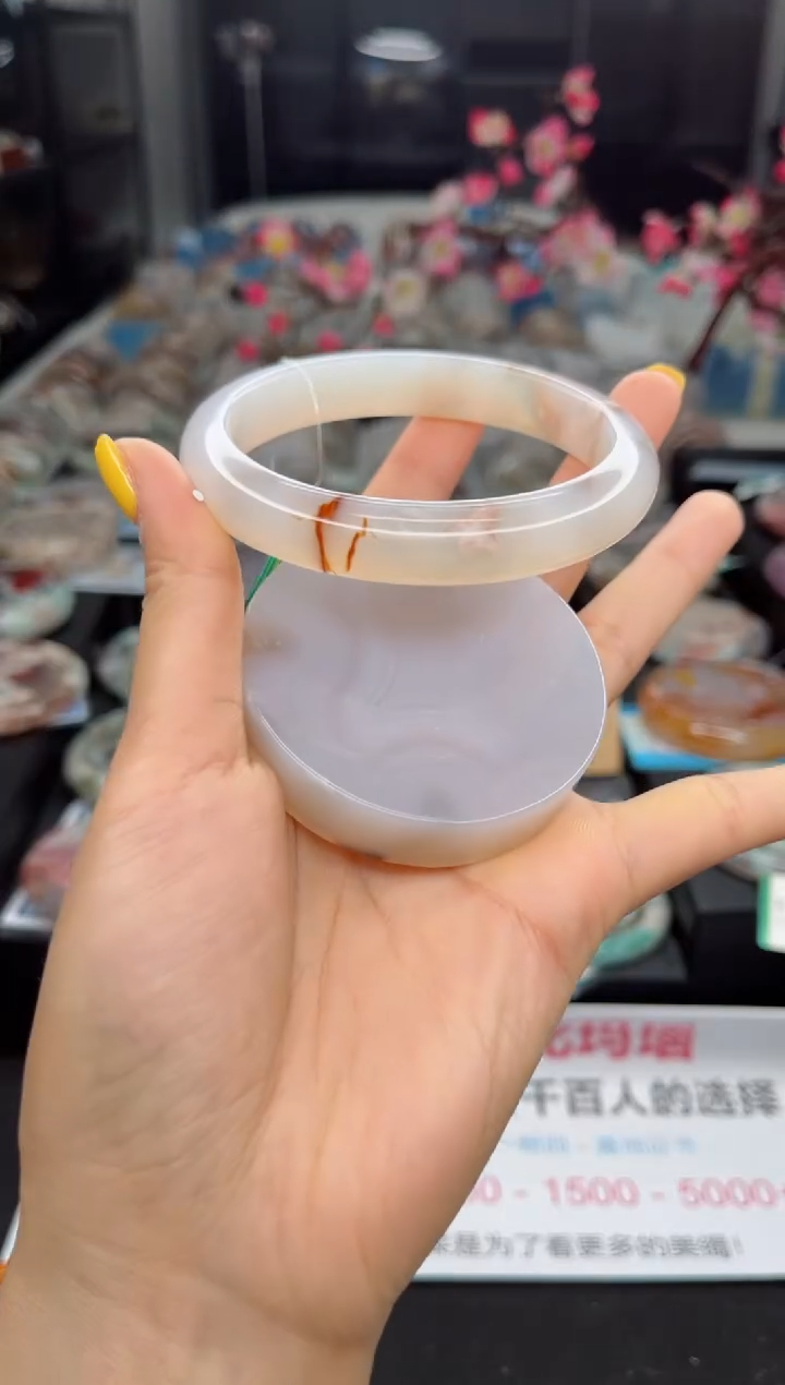 石英质玉未镶嵌手镯62圈口（赠送镯心）3452107