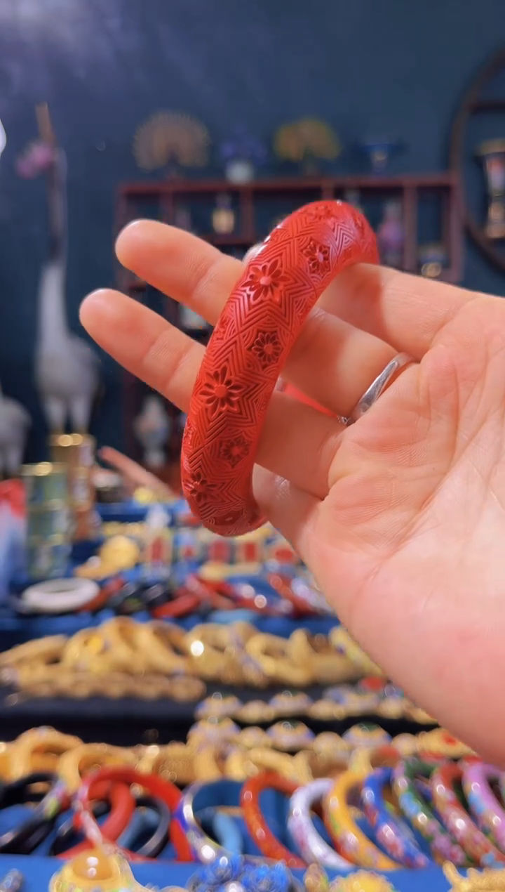 【闪购商品】非遗首饰 雕漆大师精品手镯（62圈）