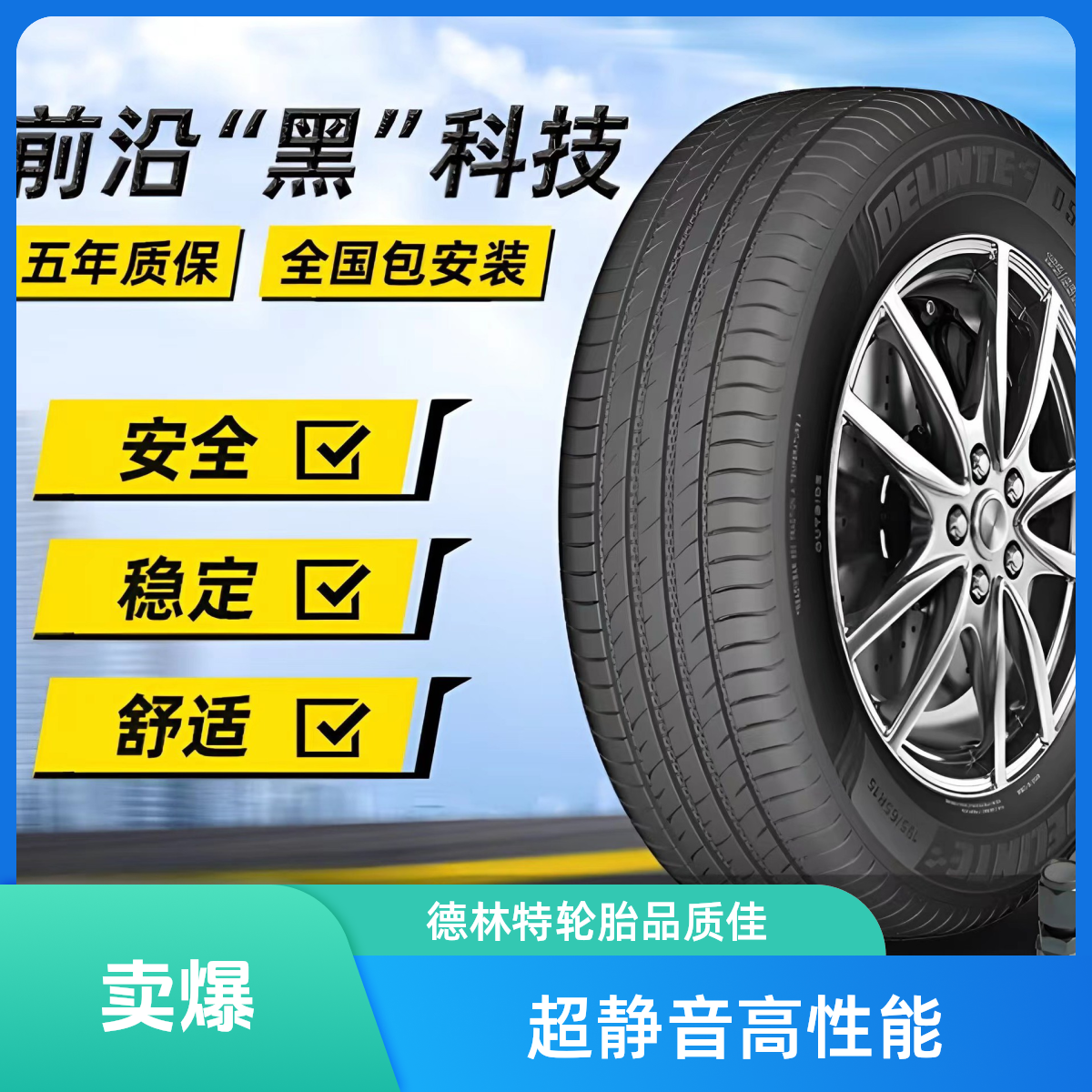 DELINTE/德林特1617寸德林特轮胎静音舒适高性能轮胎