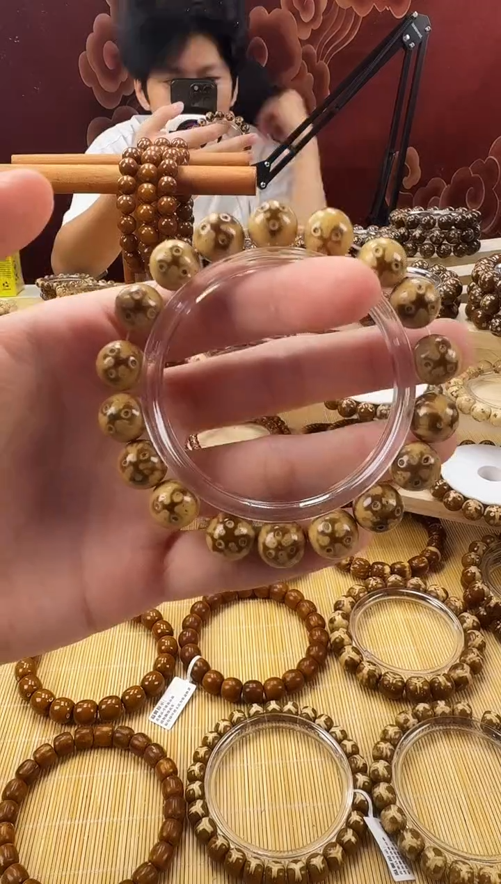 手串紫金鼠12mm 紫金鼠熊猫侠盗脸