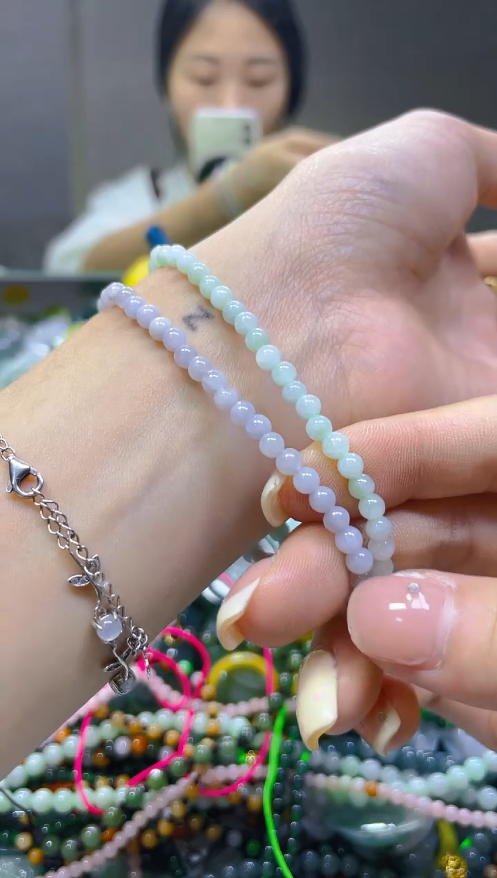 翡翠未镶嵌颈饰3MM/S/翡翠A货一图一物