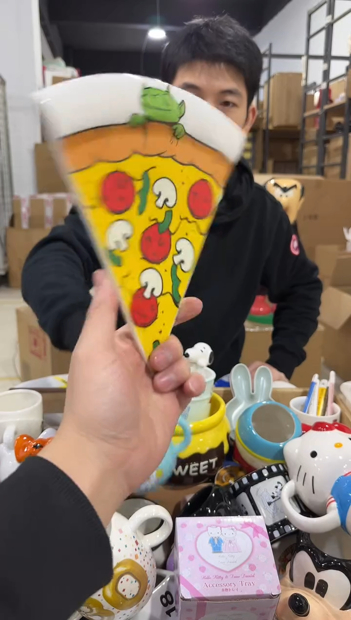 瓷片三眼仔披萨盘