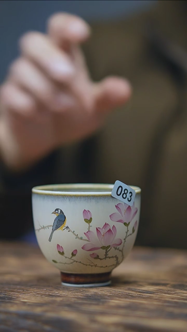 【闪购商品】083景德镇手绘花鸟单杯