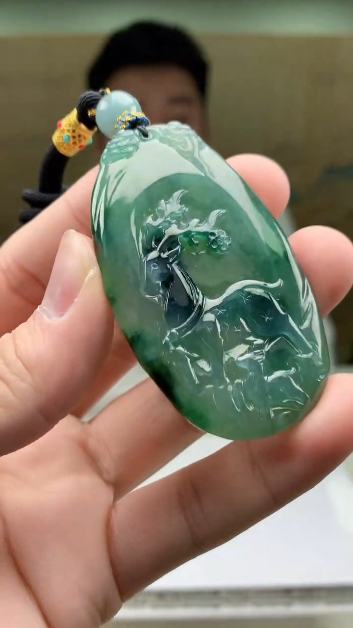 【闪购商品】定制翡翠未镶嵌5028bb-毛货挂件168
