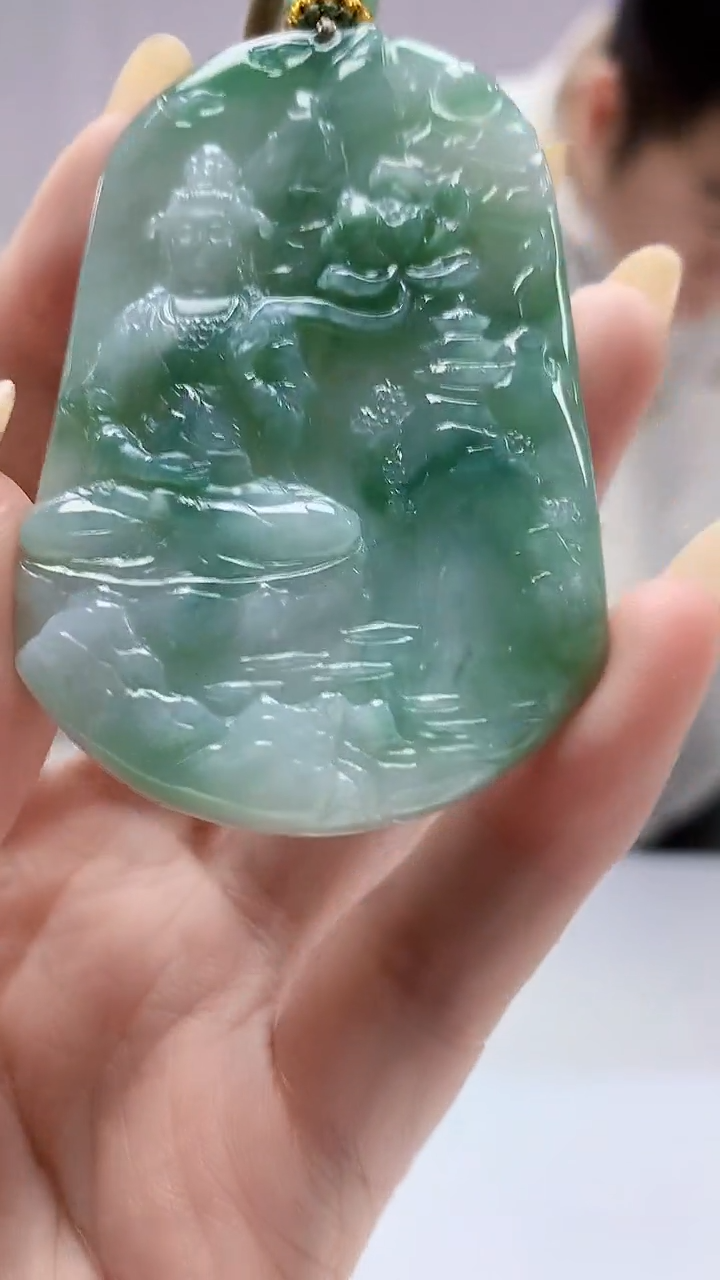 【闪购商品】定制翡翠未镶嵌5028DD-毛货挂件112