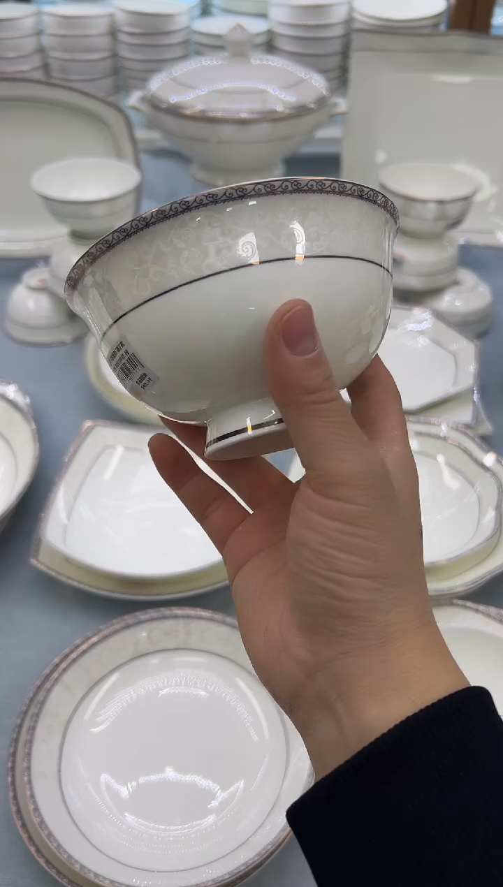 骨瓷玲珑5高6个  