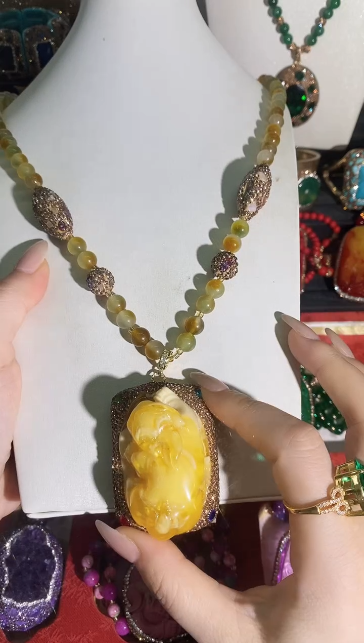 铜合金合成立方氧化锆项链