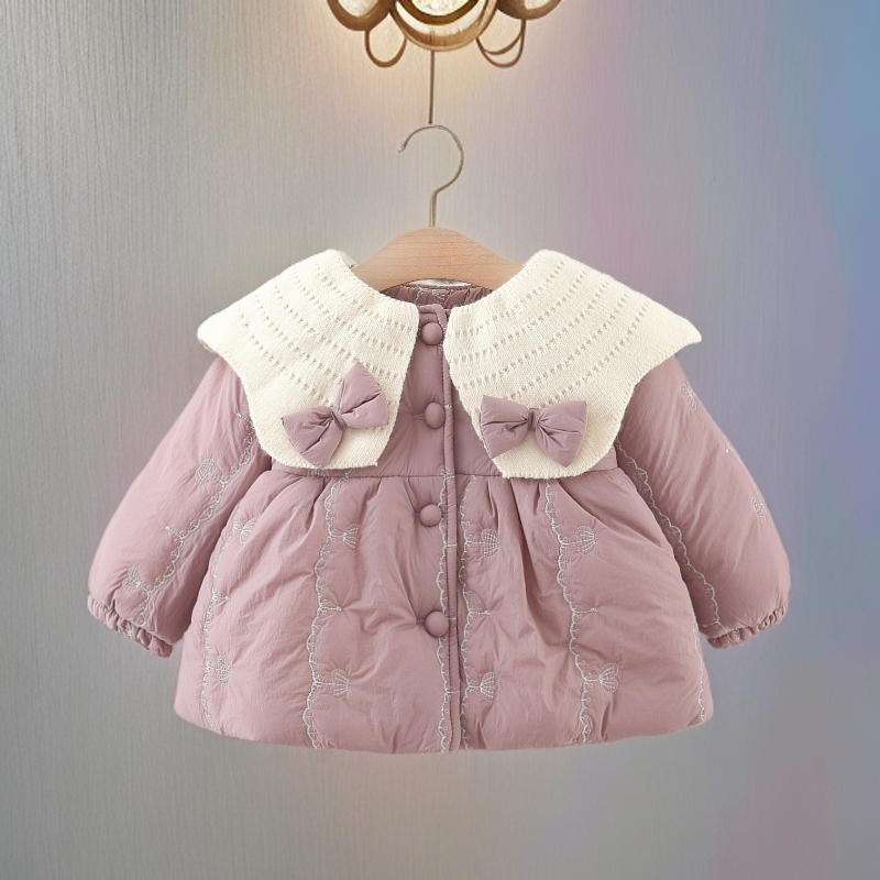 女童冬装棉袄宝宝棉服加绒棉衣洋气韩版小童甜美小女孩公主外套