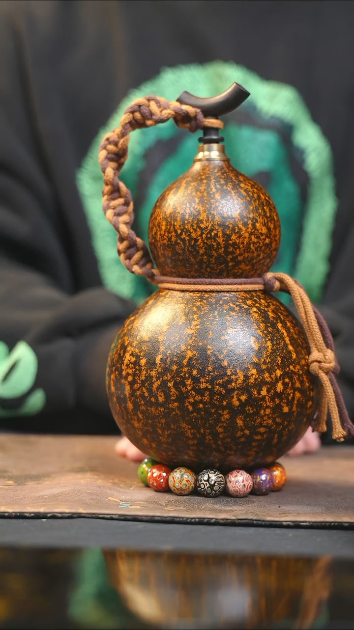 【闪购商品】WQ247大漆酒葫芦不包手串及旋转底座