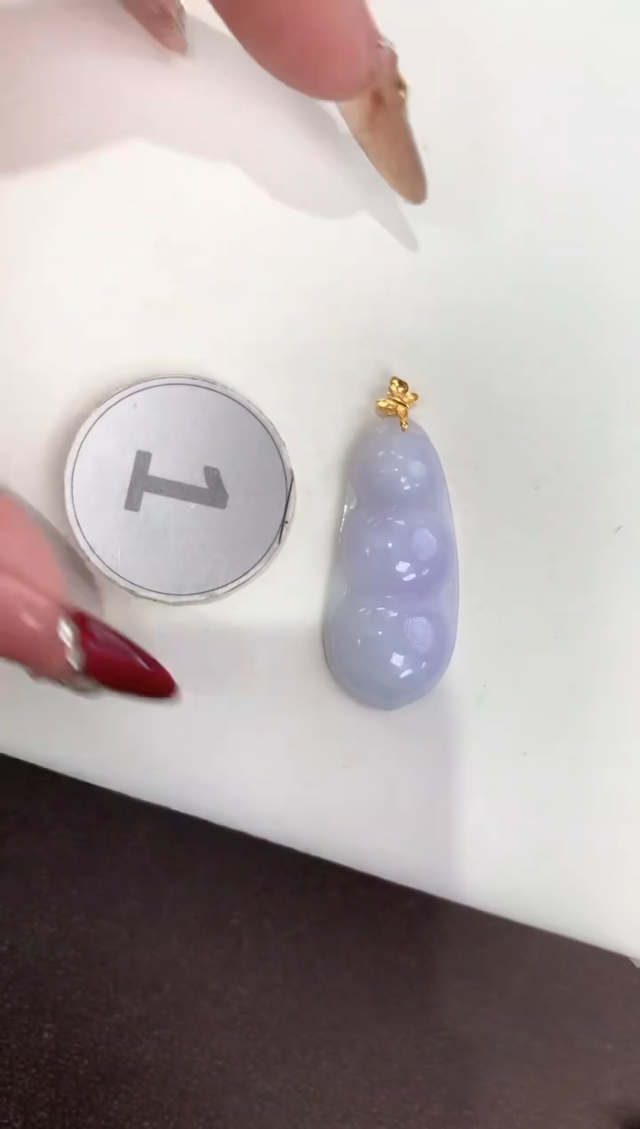 颈饰18K金镶嵌翡翠天然缅甸a货翡翠