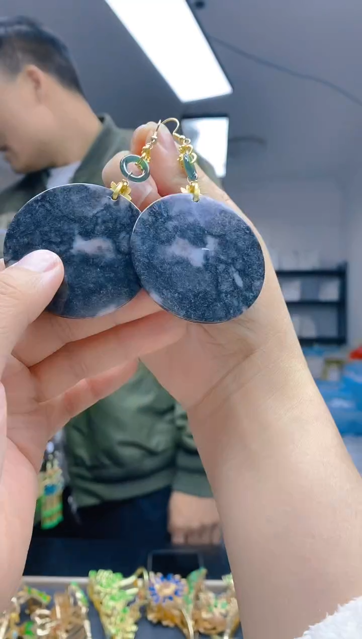 【闪购商品】翡翠耳饰合金310翡翠耳钩