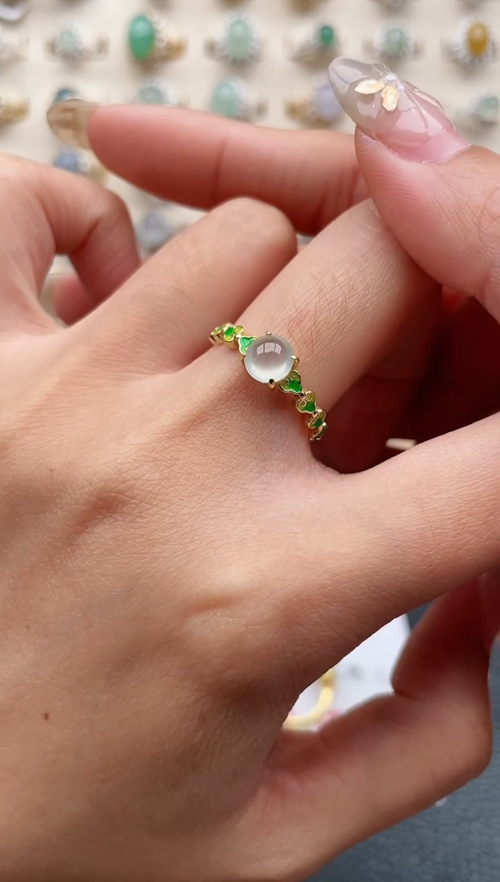 【闪购商品】翡翠戒指银S925镶嵌1111