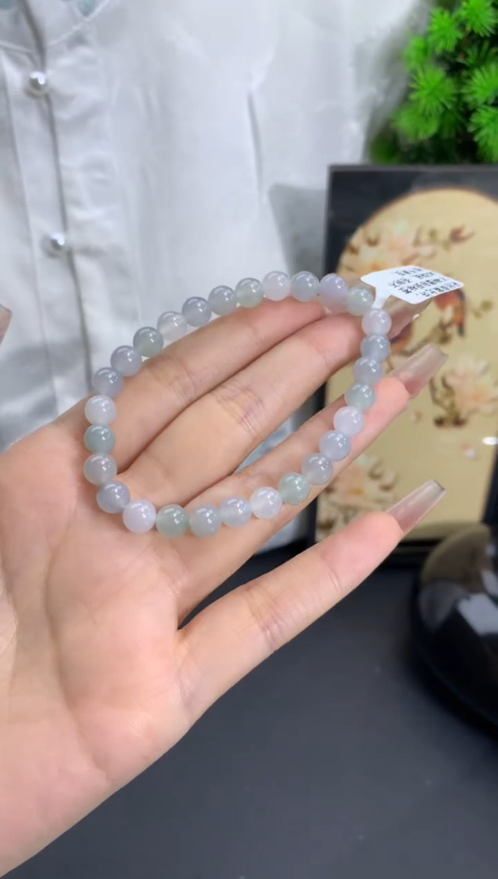 【闪购商品】翡翠手链未镶嵌卡6.6mm