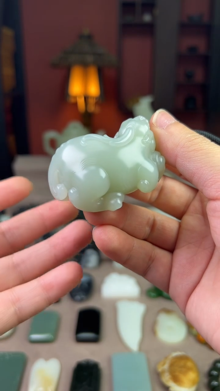 【闪购商品】和田玉把件未镶嵌且末蓝貔貅