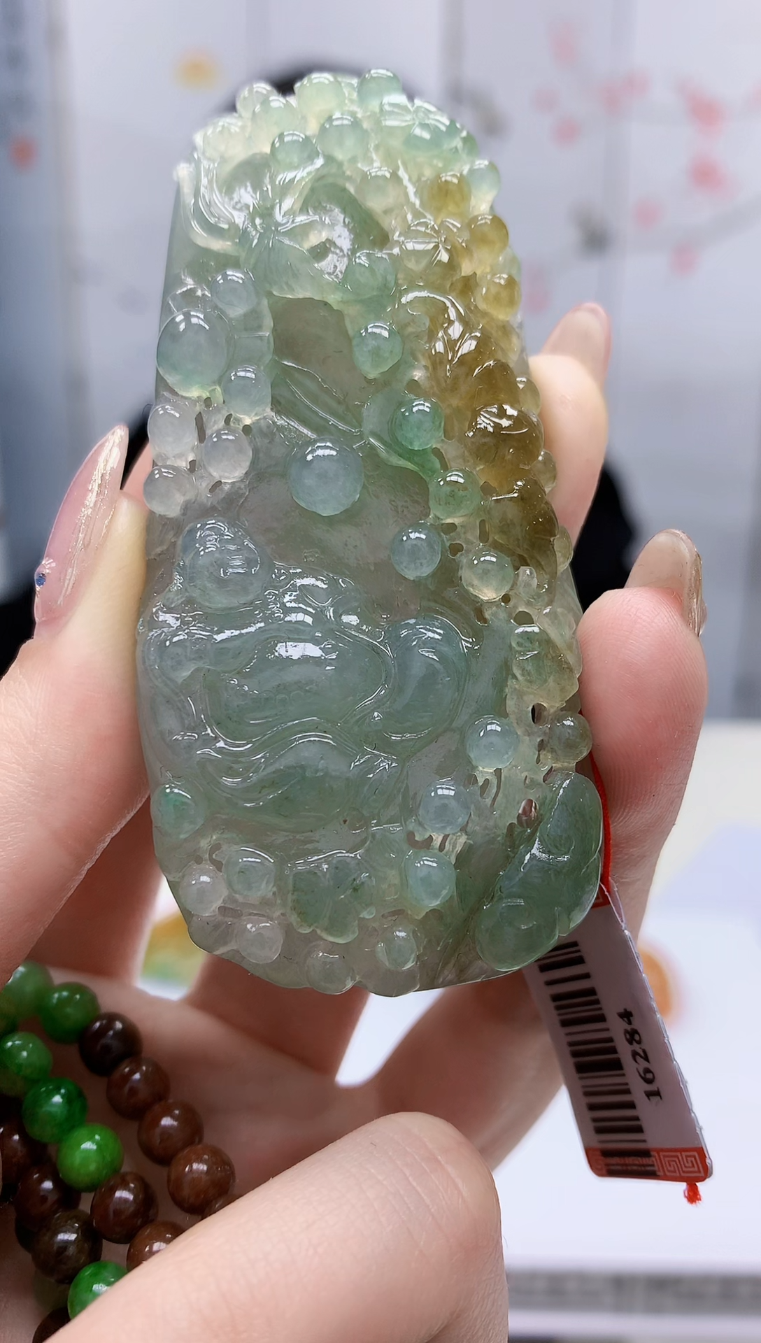 【闪购商品】定制翡翠未镶嵌4852jw-毛货挂件125赠珠链