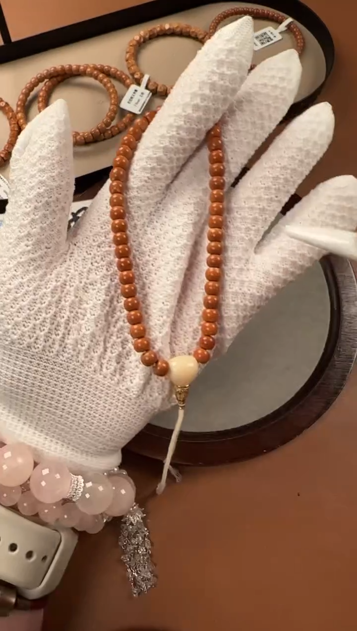 手串橄榄核6.5mm核尖苹果珠手持款送三通