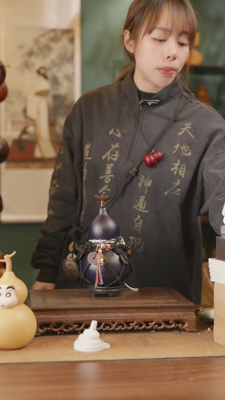 【闪购商品】294号精品天然大漆工艺防渗内胆酒葫芦~