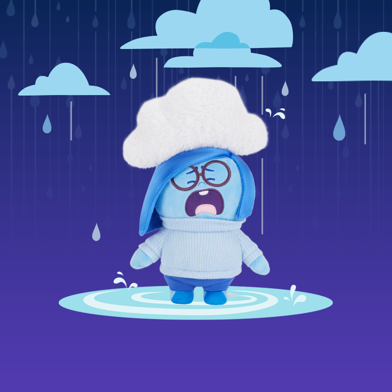 【迪士尼官旗】皮克斯头脑特工队哭泣忧忧系列毛绒玩偶公仔玩具礼物