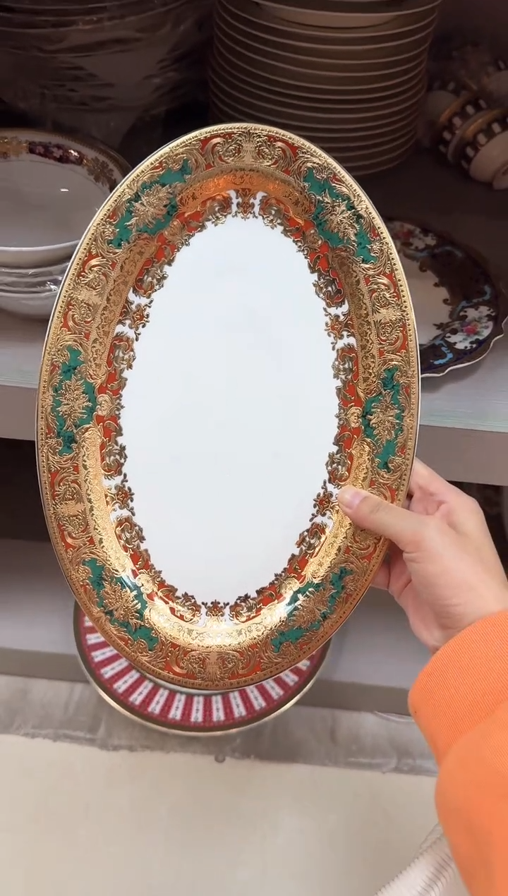 【闪购商品】瓷片12寸鱼盘  春节活动福利价