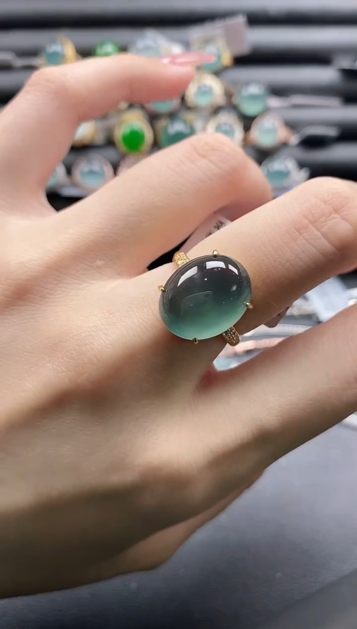 【闪购商品】翡翠戒指银S925镶嵌1111
