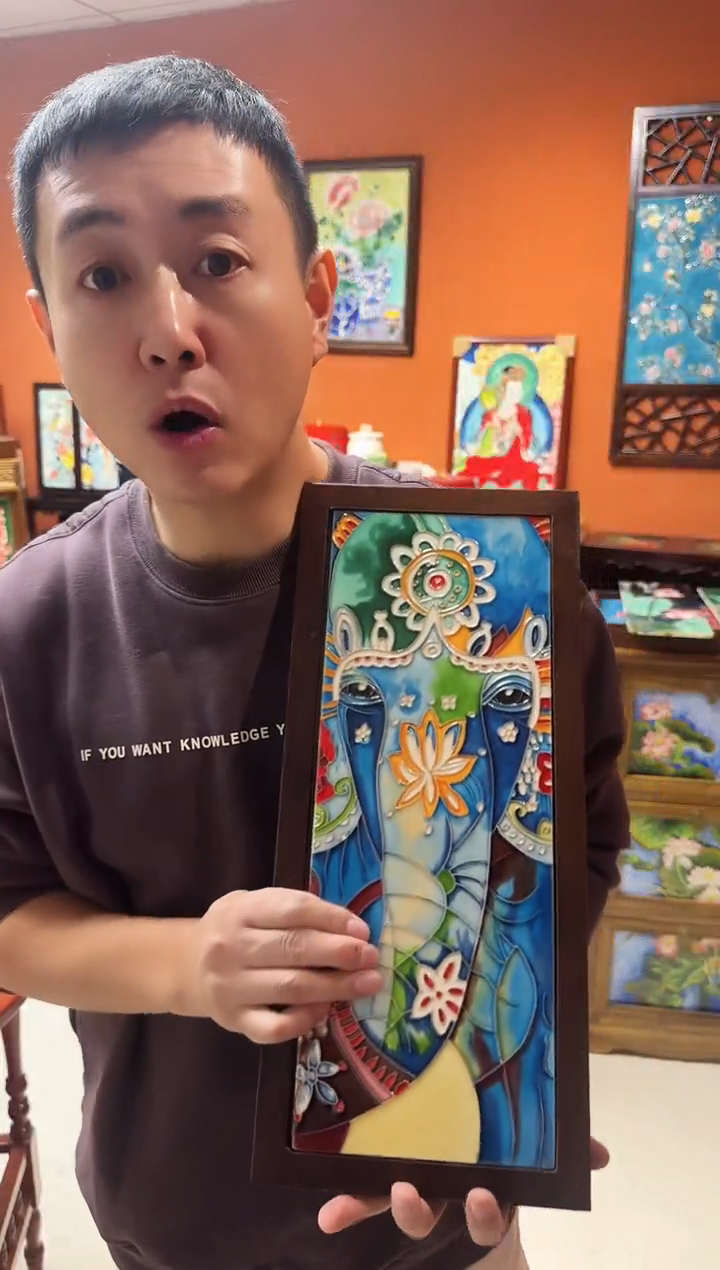 陶瓷大象 托盘 微瑕