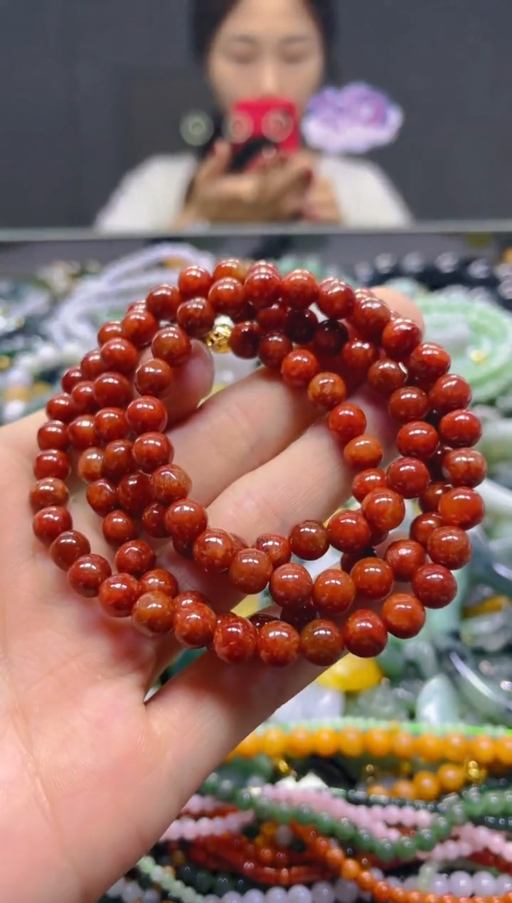 颈饰未镶嵌翡翠6MM/C/翡翠A货，一件也是批发价