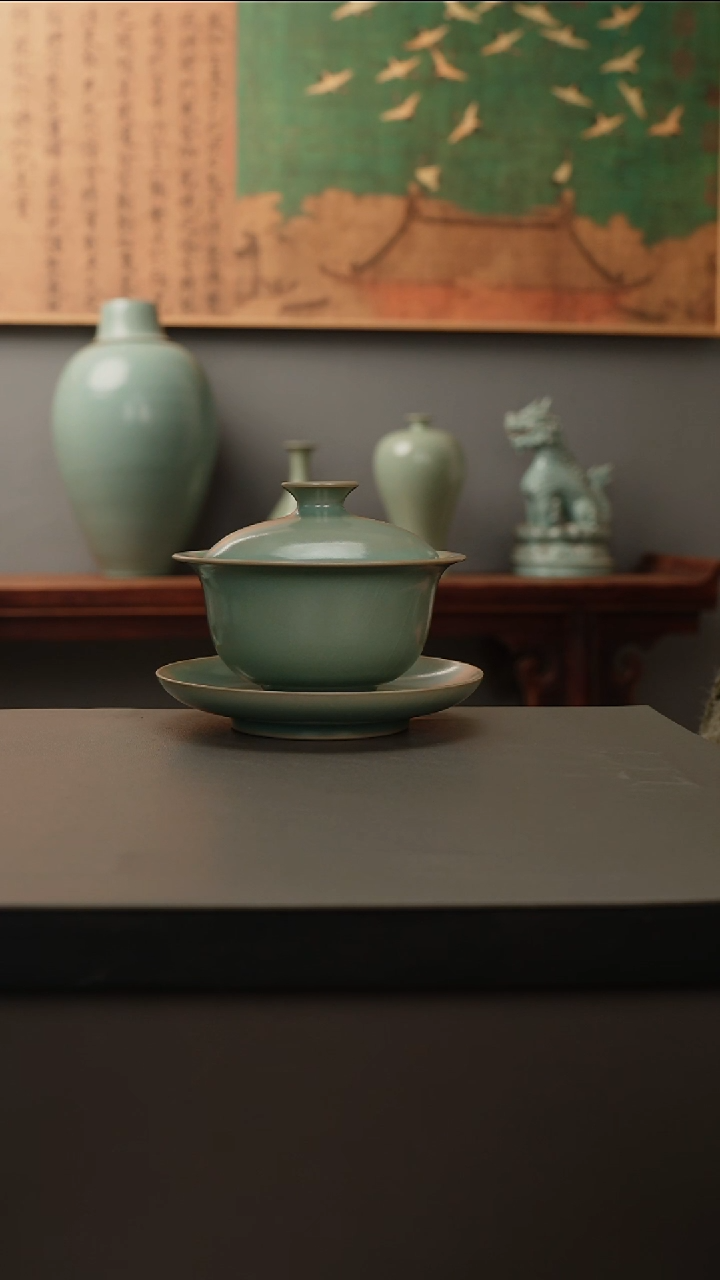 【闪购商品】杯仿古釉原矿 元宝三才