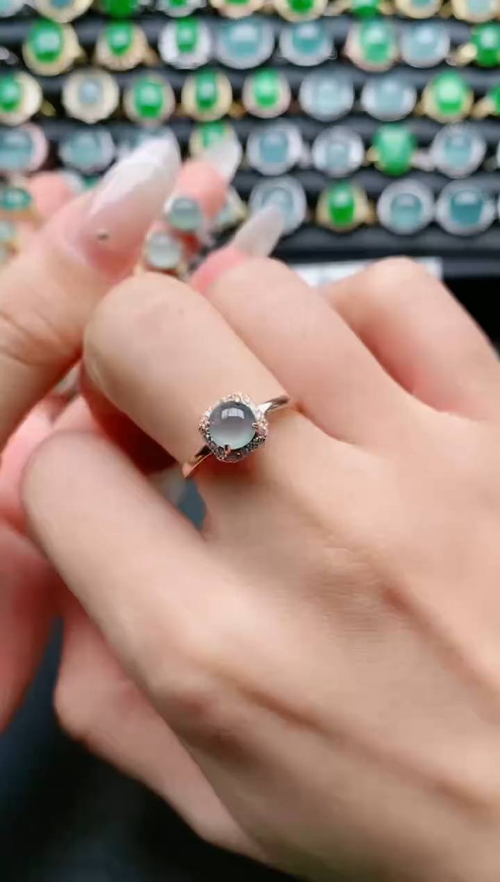 【闪购商品】翡翠戒指银S925镶嵌1111111111