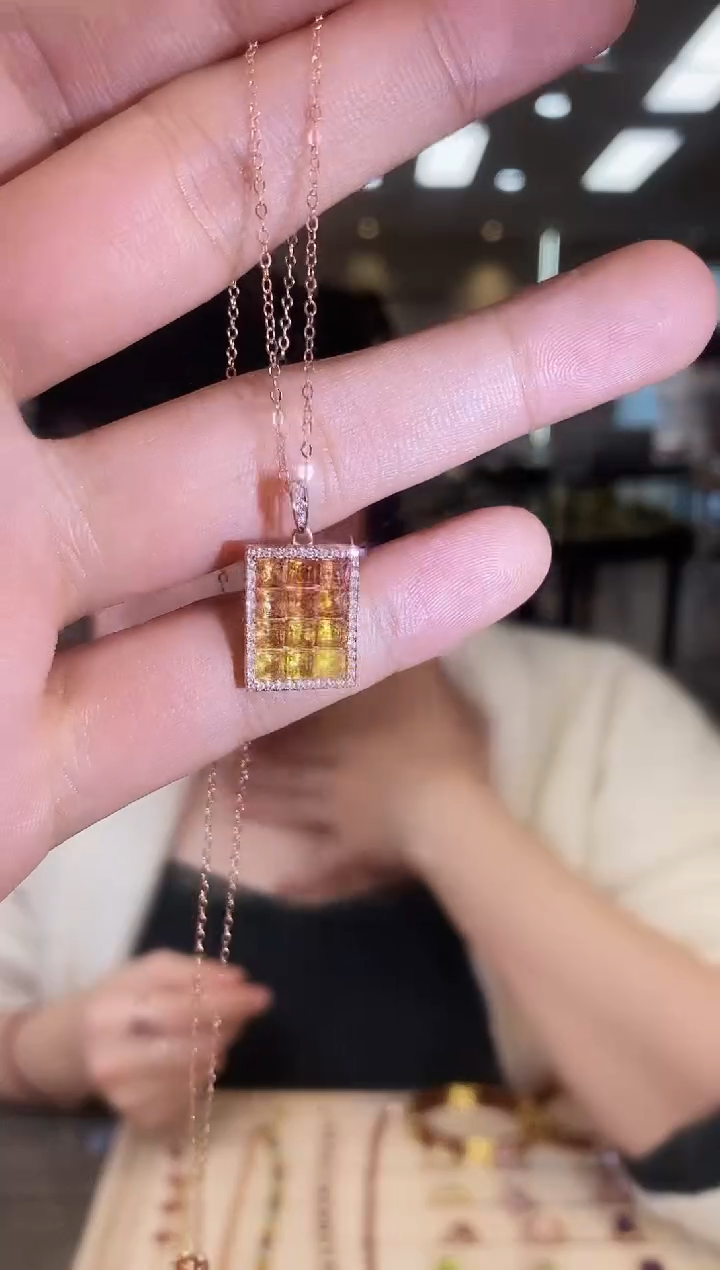 项链蓝宝石银S925镶嵌09