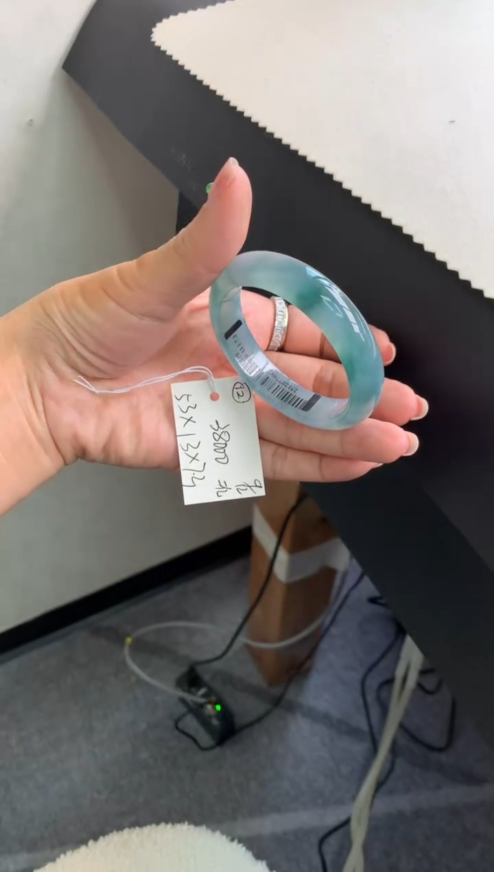 未镶嵌手镯翡翠翡翠手镯#12  圈口53