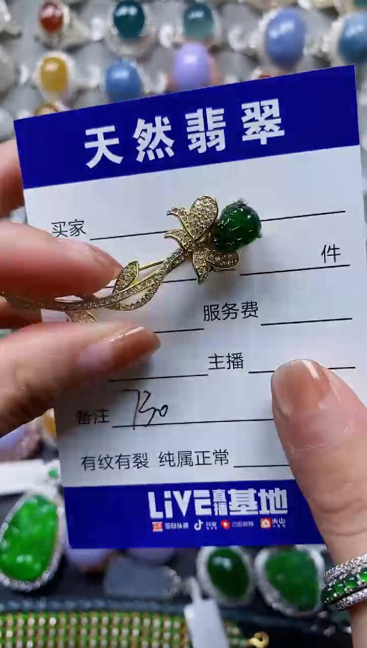 【闪购商品】翡翠颈饰银S925镶嵌0730