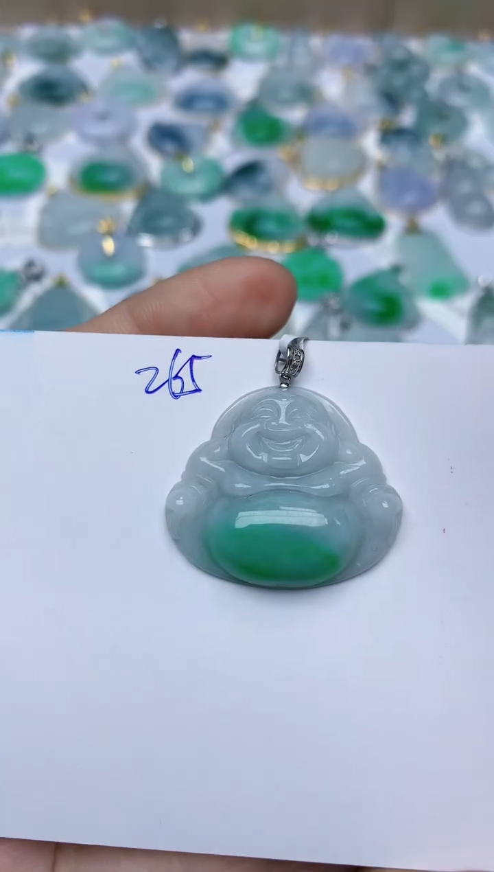 【闪购商品】翡翠颈饰18K金镶嵌天然翡翠A货    265