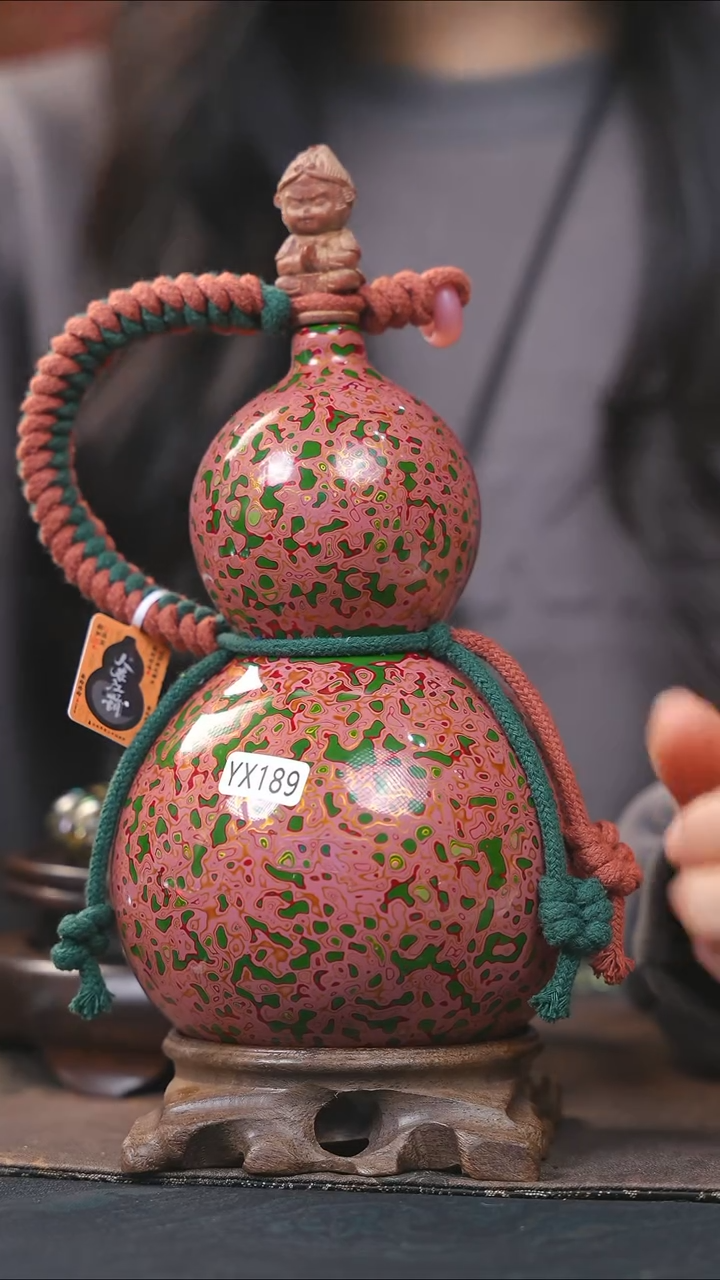 【闪购商品】YX189漆艺酒葫芦不包手串及旋转底座