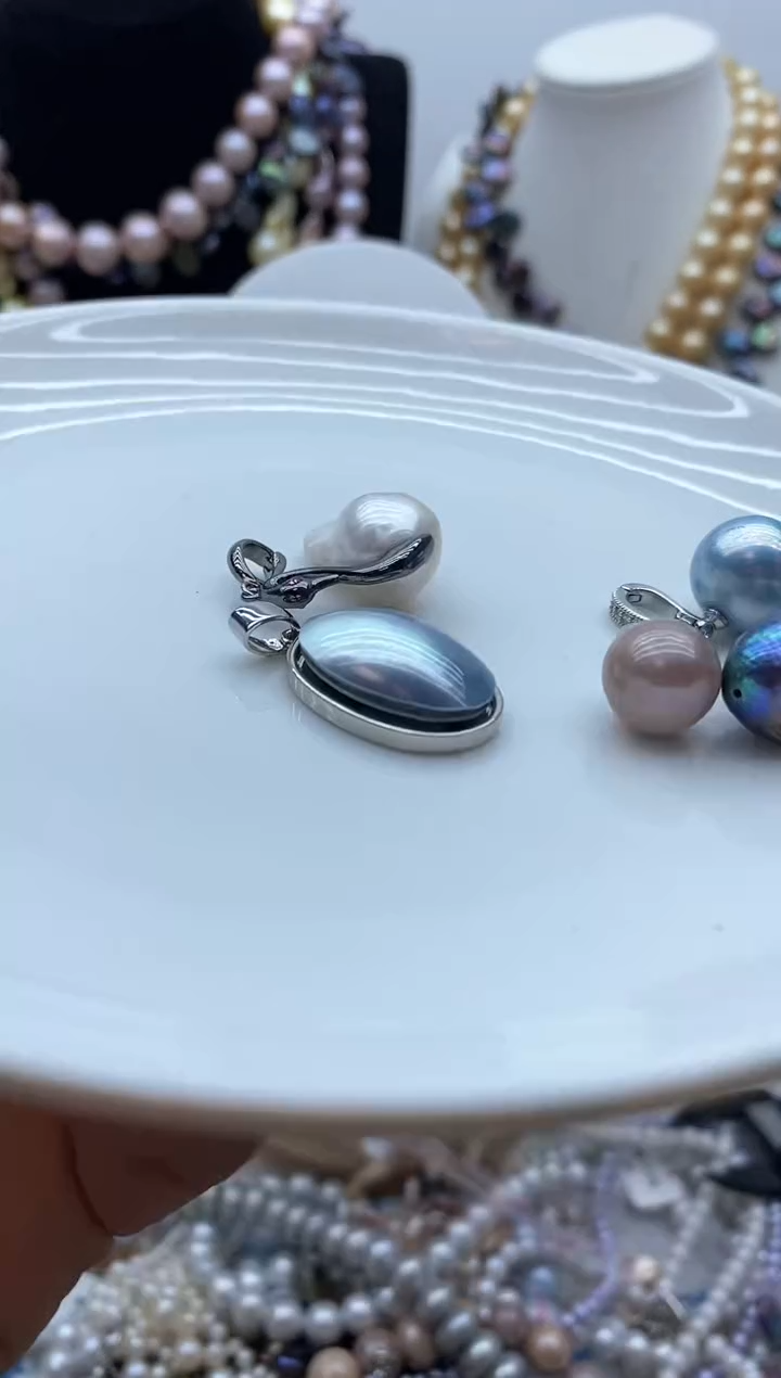 【闪购商品】淡水珍珠颈饰钛钢162