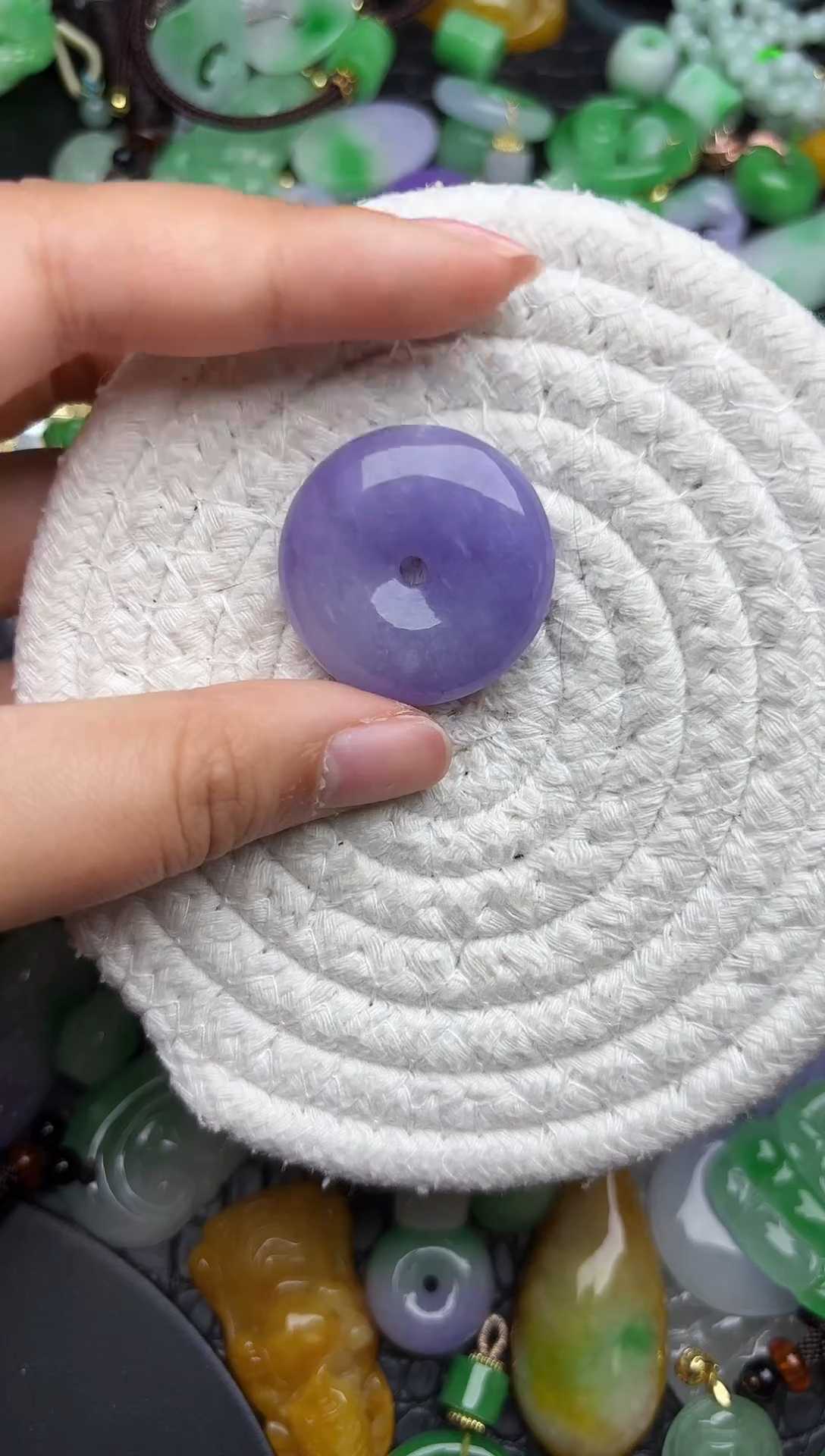 颈饰未镶嵌翡翠缅甸翡翠吊坠