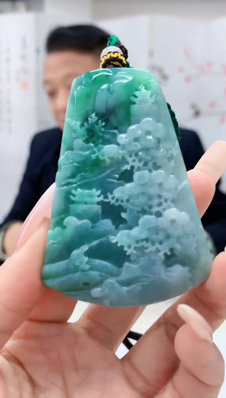 【闪购商品】定制翡翠未镶嵌4969lr-毛货挂件91