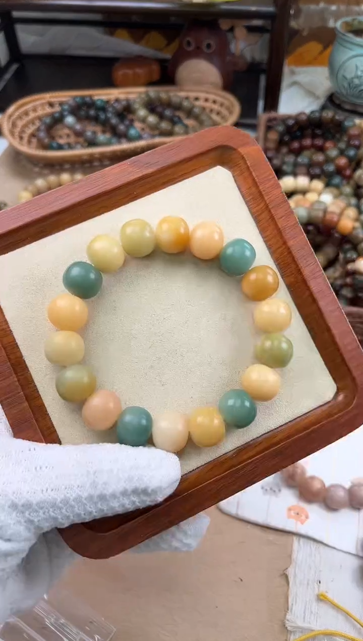 手串菩提根/象牙果a165 卡15 干磨玫瑰微瑕