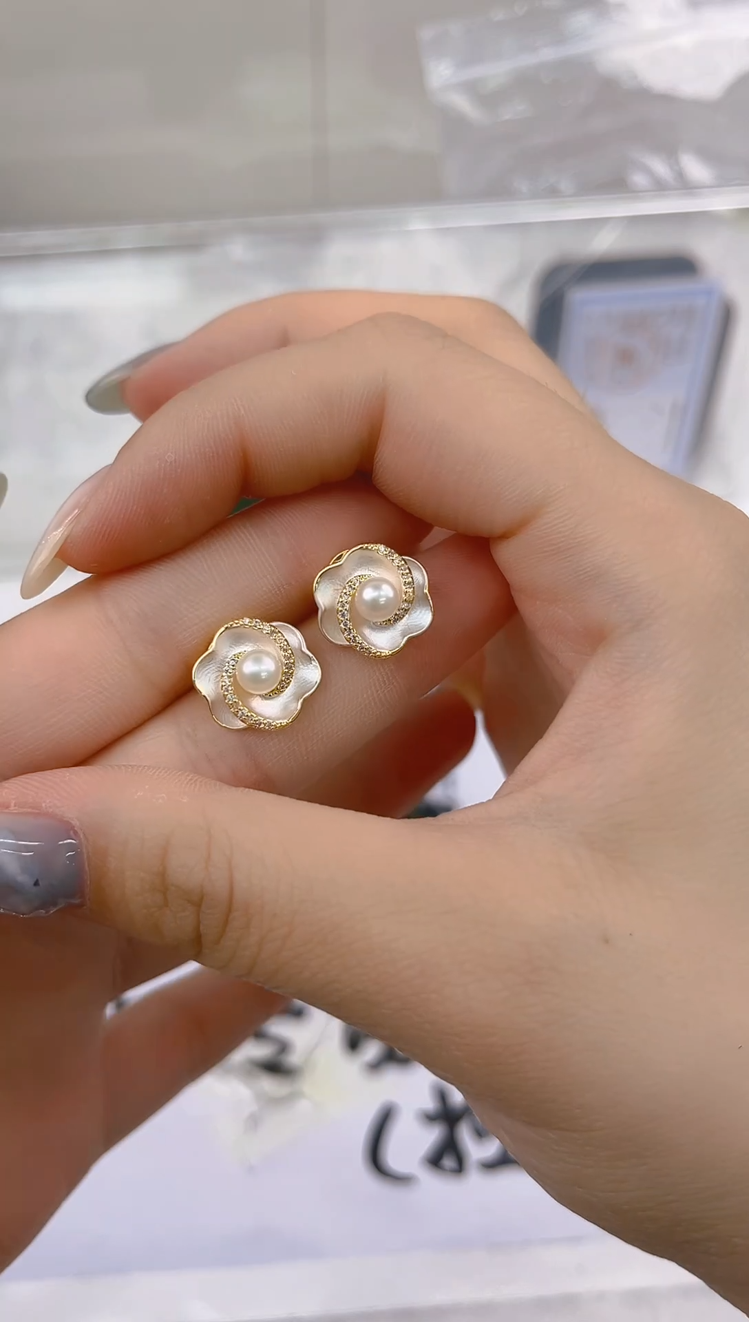 未镶嵌淡水珍珠耳饰ed1104