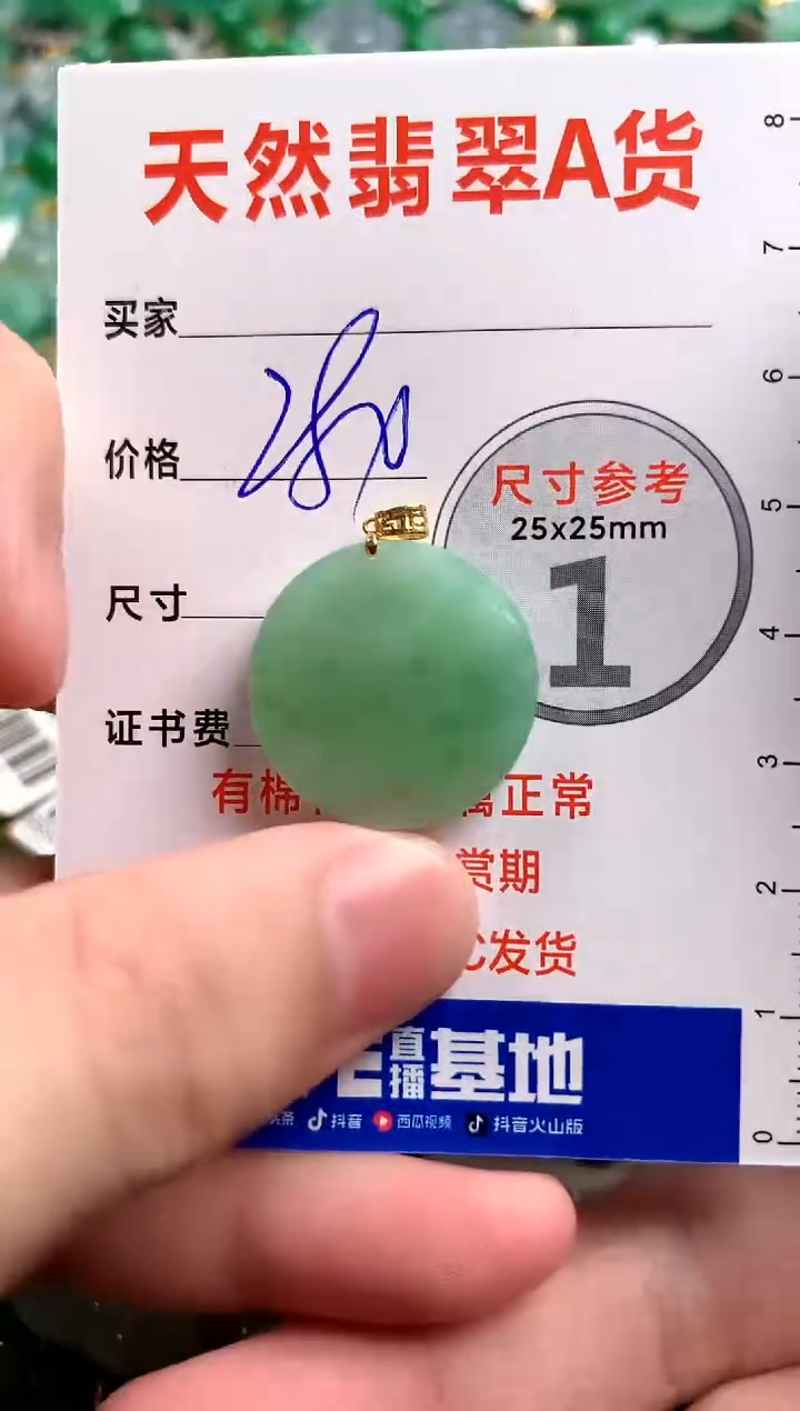 【闪购商品】翡翠颈饰18K金镶嵌0866434807