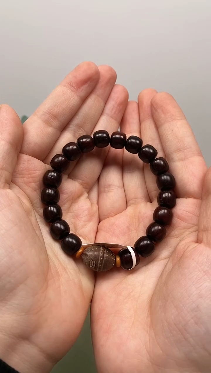 【闪购商品】檀香紫檀（小叶紫檀）木艺印度小叶紫檀9x10老型珠