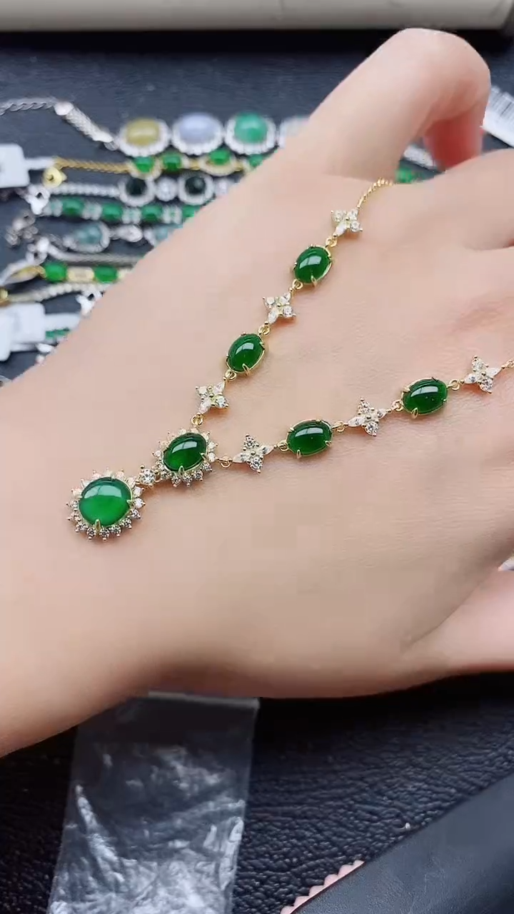 银S925镶嵌戒指翡翠1