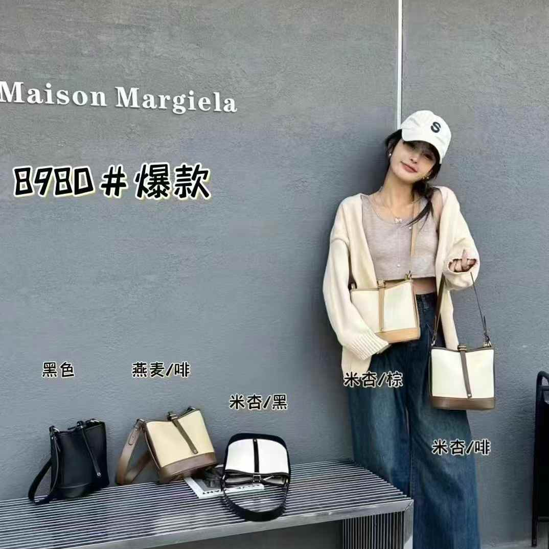新款女包水桶女包气质时尚休闲百搭女士黑色秋冬小香风显瘦单肩包