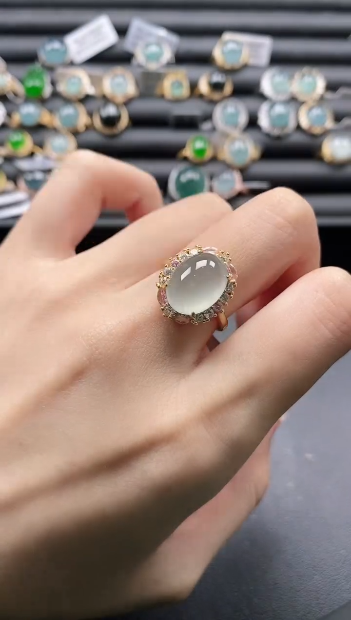 【闪购商品】翡翠戒指银S925镶嵌1111