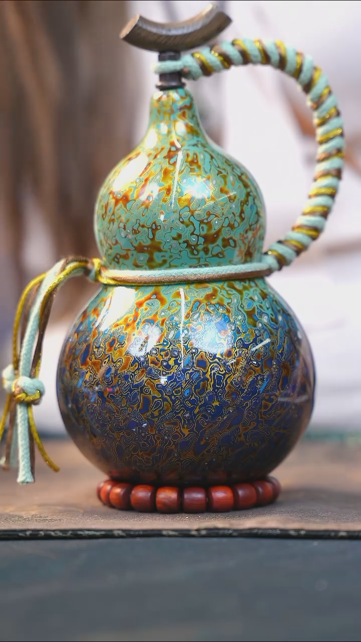 【闪购商品】WY294漆艺酒葫芦不包手串及旋转底座