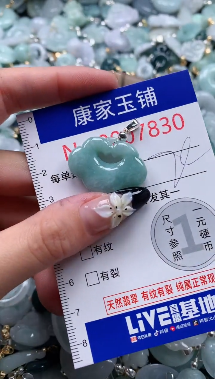 翡翠未镶嵌颈饰7830