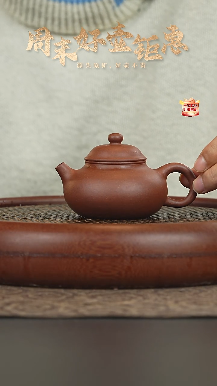 茶壶紫砂28a07单矿紫泥容天150cc