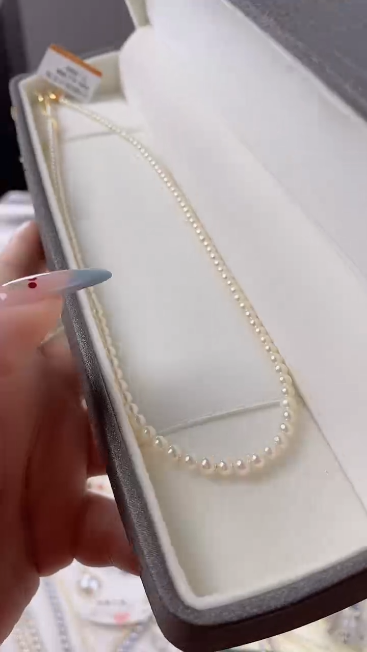 【闪购商品】海水珍珠颈饰未镶嵌海水Akoya  3-4小Baby珠